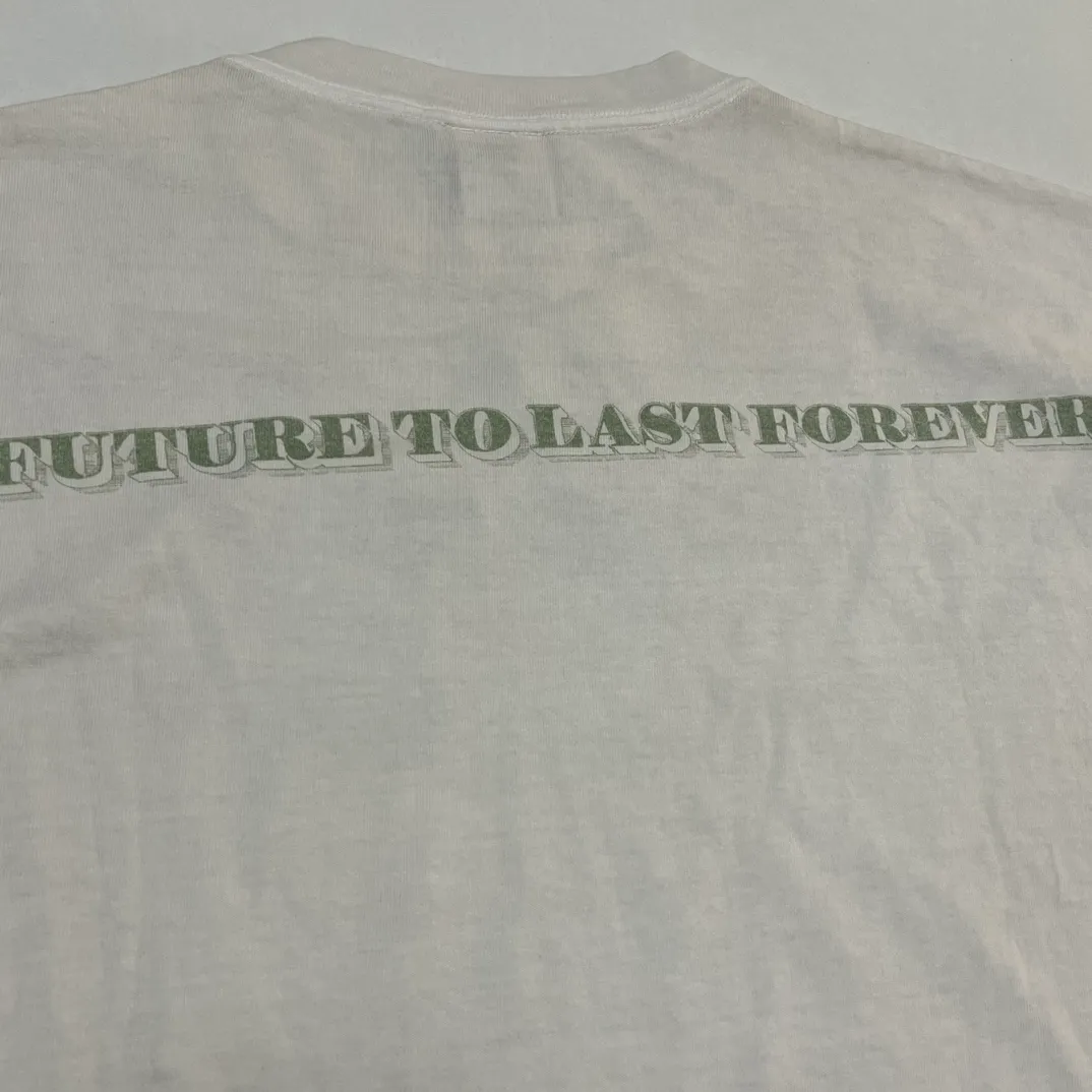 SAINT Mxxxxxx MONEY TEE/WHT dollar necklace, retro short-sleeved, off-white S-XL, ready-to-wear, washed and distressed, authentic level printing, correct accessories/with little angel logo